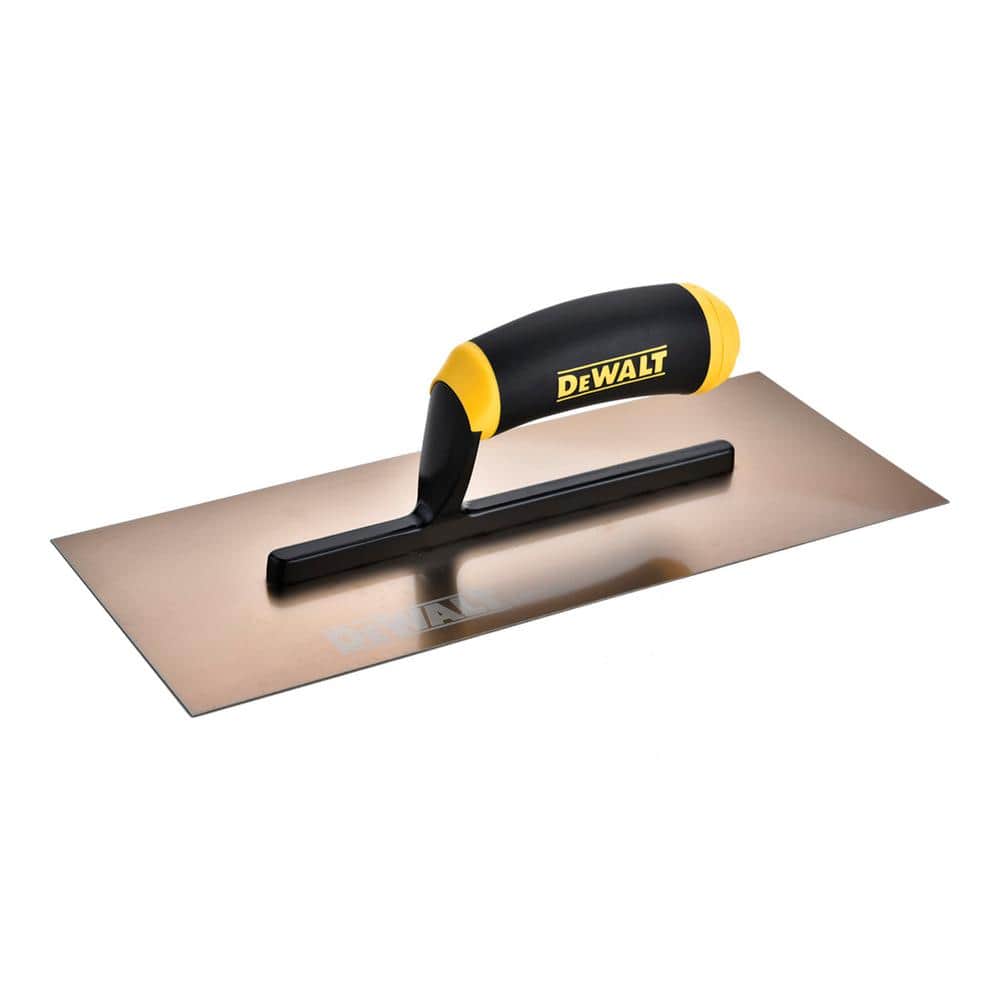 DEWALT 13 in. x 5 in. Gold Stainless Steel Stucco Finishing Trowel