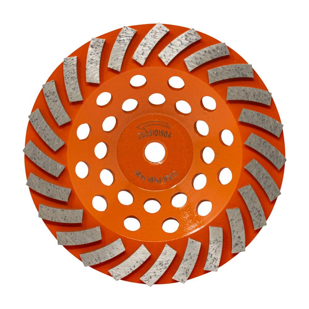 RIDGID 7 in. 24-Segment Turbo Cup Grinding Wheel Power Tool Accessory