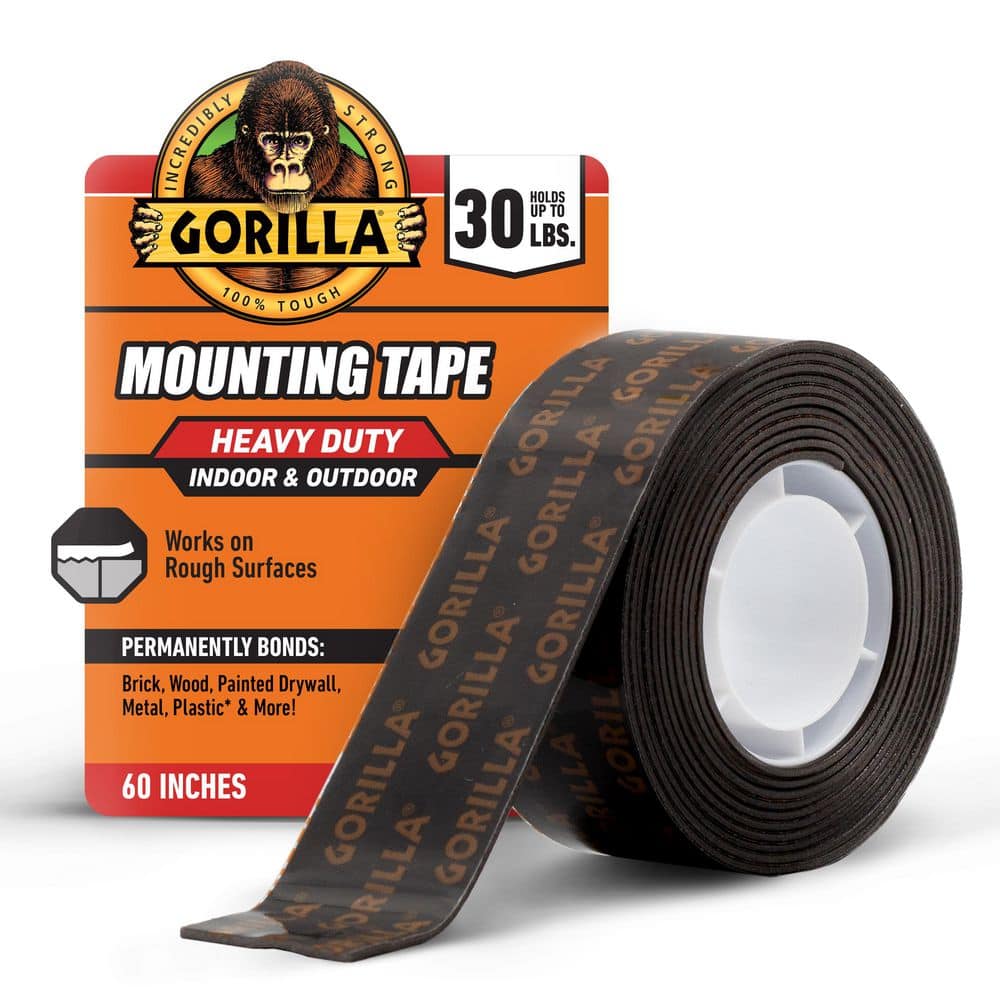 Gorilla 1 in. x 1.67 yd. Black Heavy Duty Mounting Tape