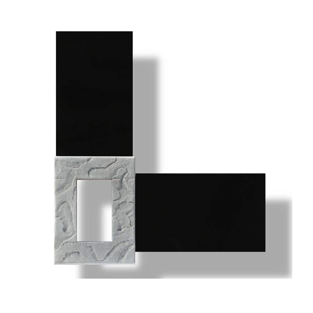 Silvermine Stone 5.25 in. x 7.25 in. Stone Outlet Box in Slate (Each)