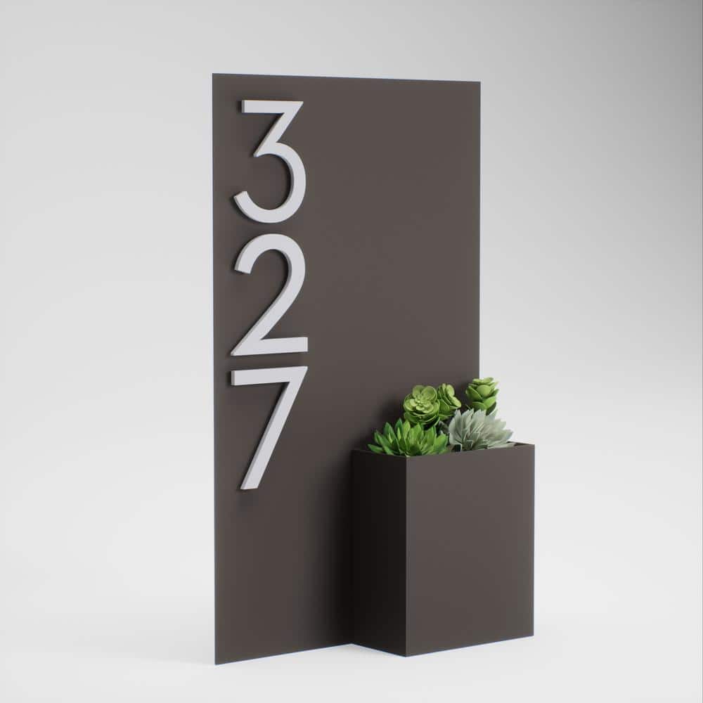 POST & PORCH Curb Appeal Rectangle Address Planter