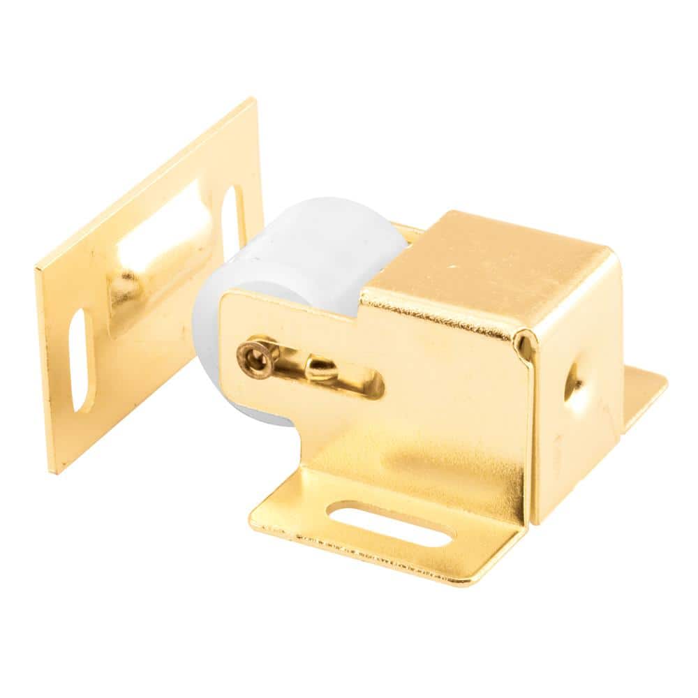 Prime-Line Brass Plated Closet Door Roller Catch with Strike