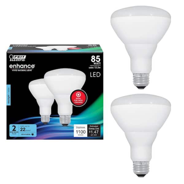 Feit Electric 85-Watt Equivalent BR30 Dimmable CEC 90+ CRI Recessed CEC Title 20 E26 Flood LED Light Bulb, Daylight 5000K (2-Pack)