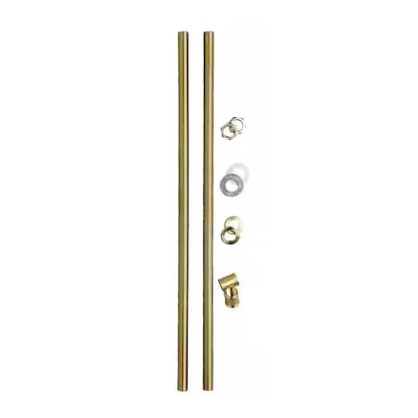 Bel Air Lighting 12 in. Brass All Thread Lamp Pipe Kit, 1/8-IP Threaded