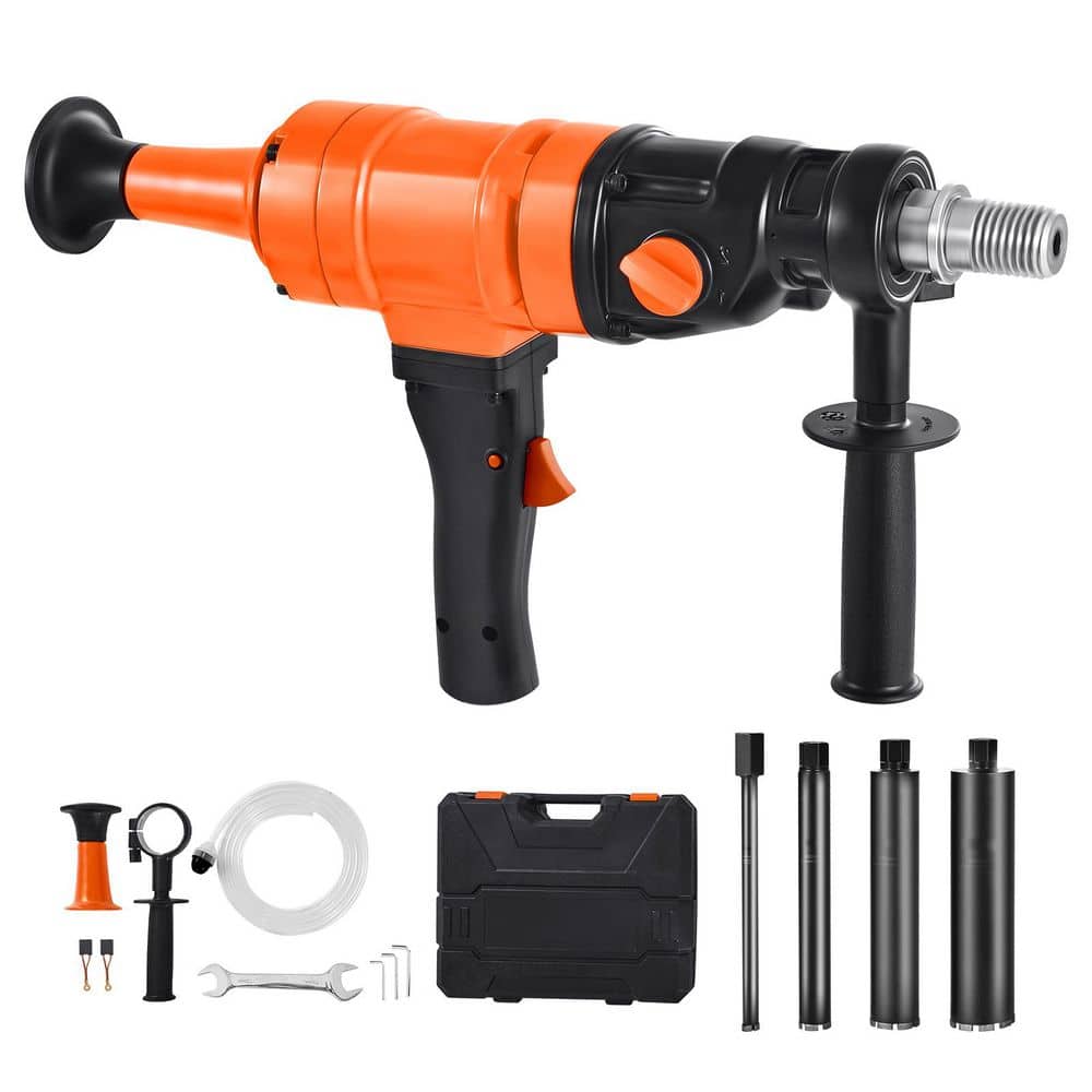 SKYSHALO Core Drill Machine, Handheld Diamond Core Drill Rig with 1075/2300 RPM 2-Speed, 8 in. Dia 1800W, , Wet and Dry Use