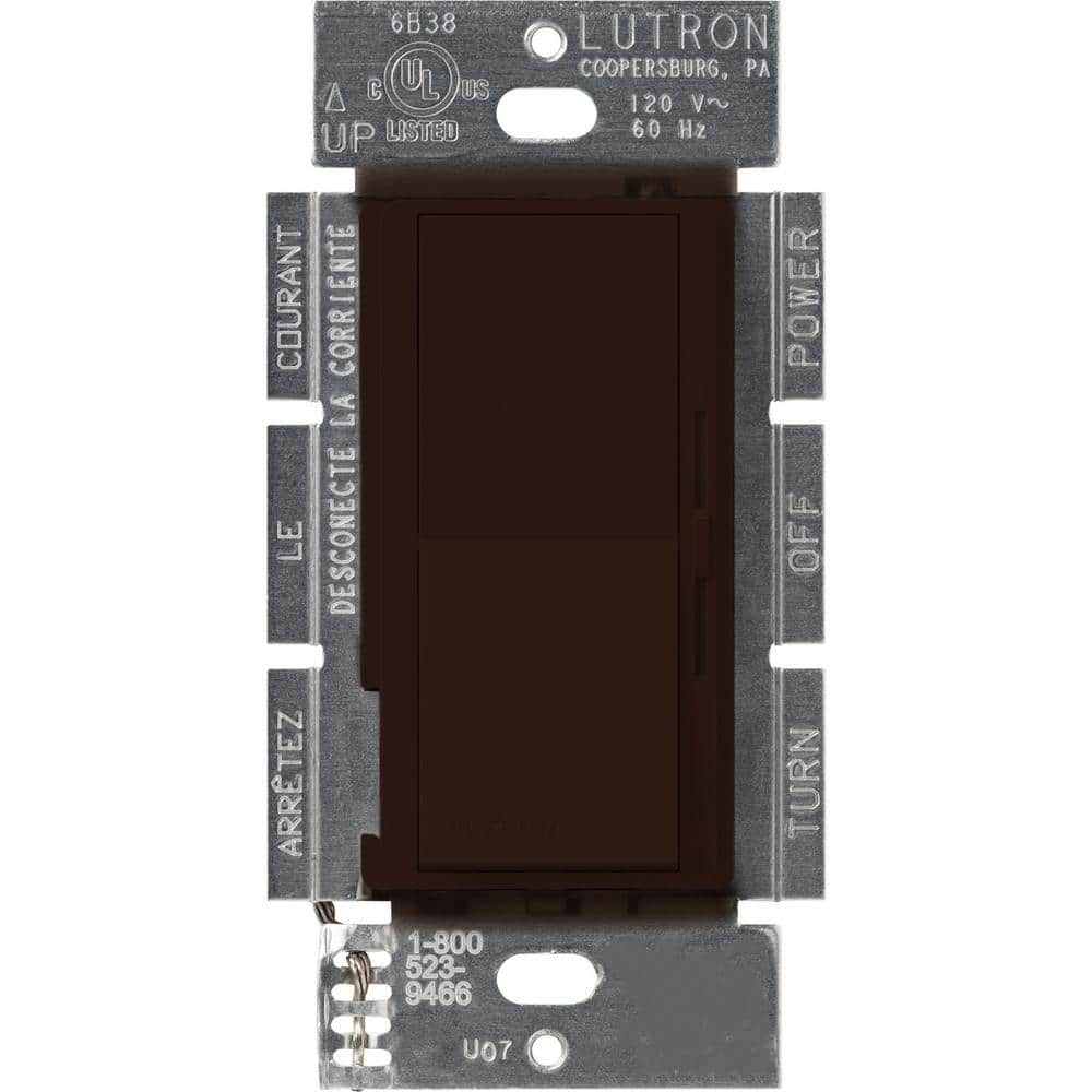 Lutron Diva 3-Speed Rocker Fan Control, Single-Pole, 1.5 Amp, Brown (DVFSQ-F-BR)