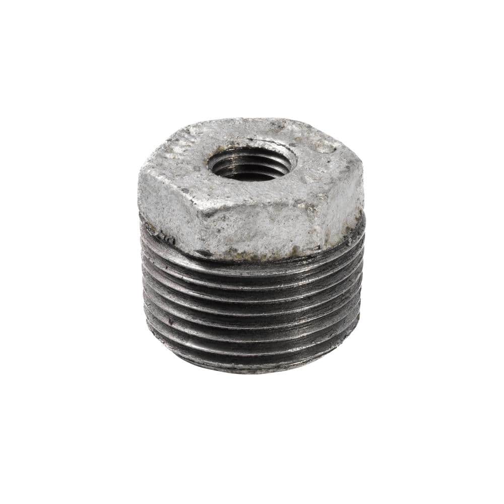 Southland 1-1/2 in. 3/4 in. Galvanized Malleable Iron MPT FPT Hex Bushing Fitting
