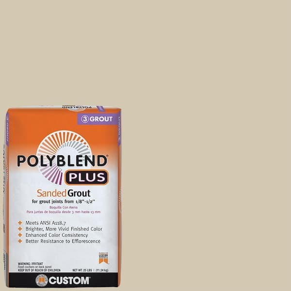 Custom Building Products Polyblend Plus #382 Bone 25 lb. Sanded Grout
