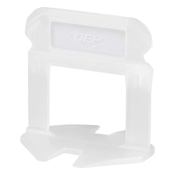 QEP LASH XL White 1/16 in. W Plastic Clip Tile Leveling System (100-Pack)
