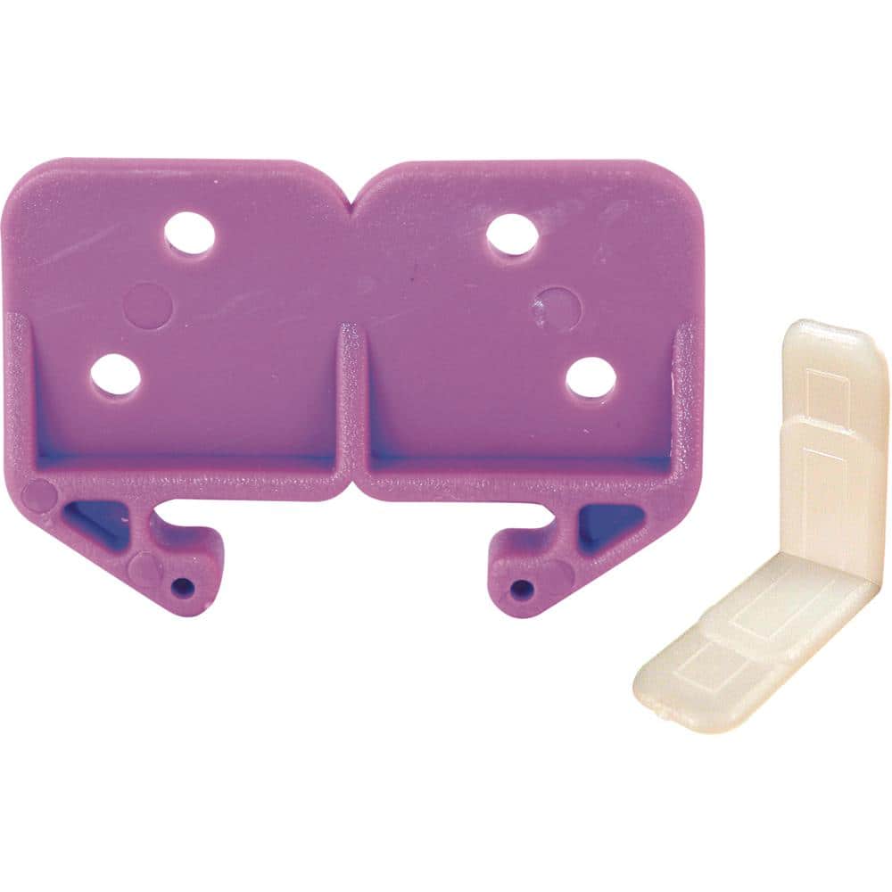 Prime-Line 3/32 in. x 1-3/16 in., Purple Drawer Guide Kit