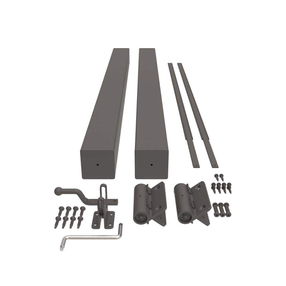 Barrette Outdoor Living VersaRail Cambridge 36 in. Matte Bronze Aluminum Gate Kit