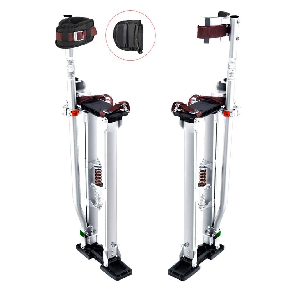 VEVOR Drywall Stilts 24 to 40 in. Adjustable Aluminum Tool Stilts with Protective Knee Pads, Durable and Non-slip Work Stilts