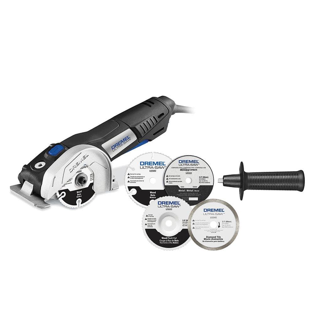 Dremel Ultra-Saw 7.5 Amp Corded Compact Saw Tool Kit with Ultra-Saw 3.5" Diamond Tile Cutting Wheel
