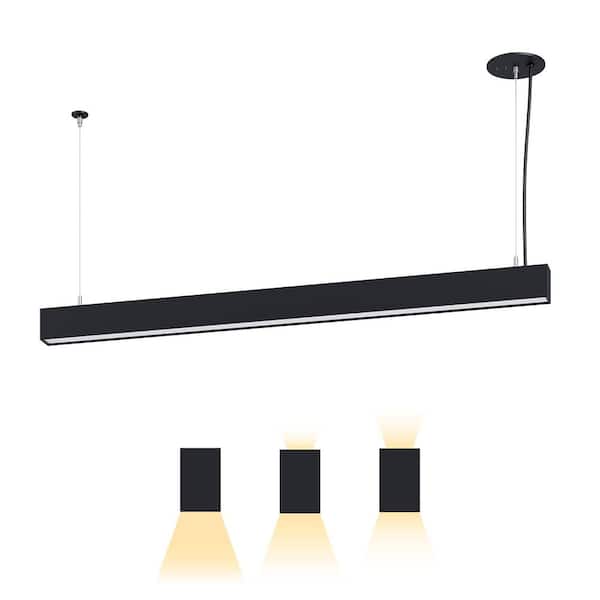 Metalux 4 ft. Integrated LED Black Up and Down Linear Glow Strip Light Fixture with Selectable CCT and Lumen