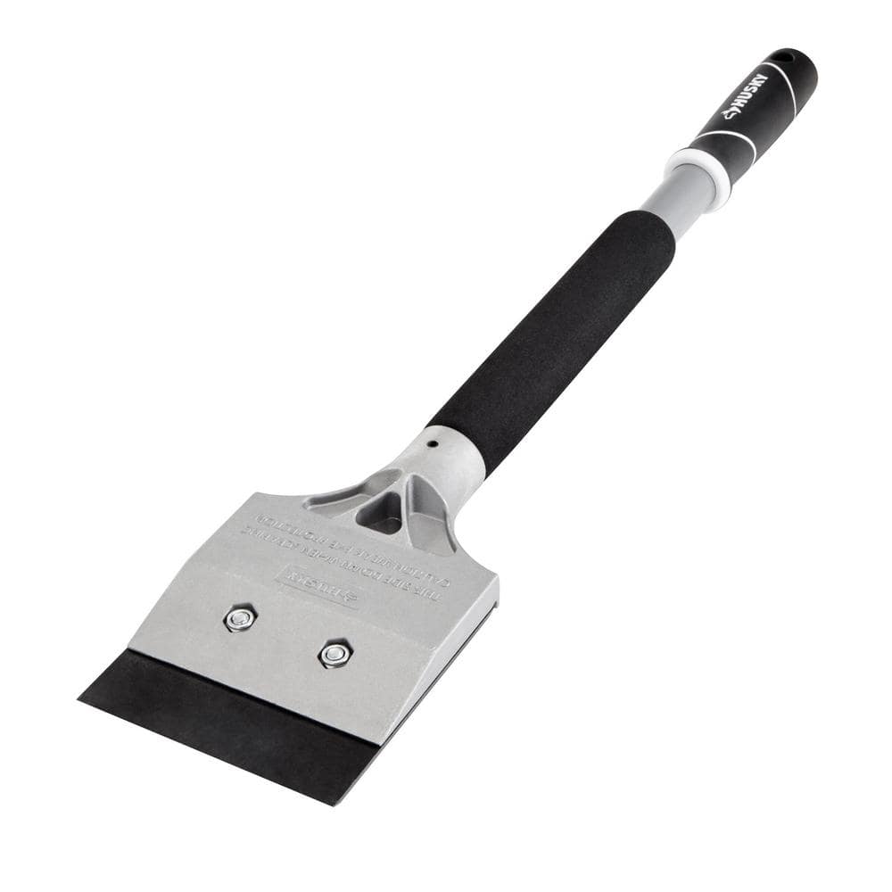 Husky 4 in. Heavy-Duty Floor Paint Scraper with Soft Grip Handle