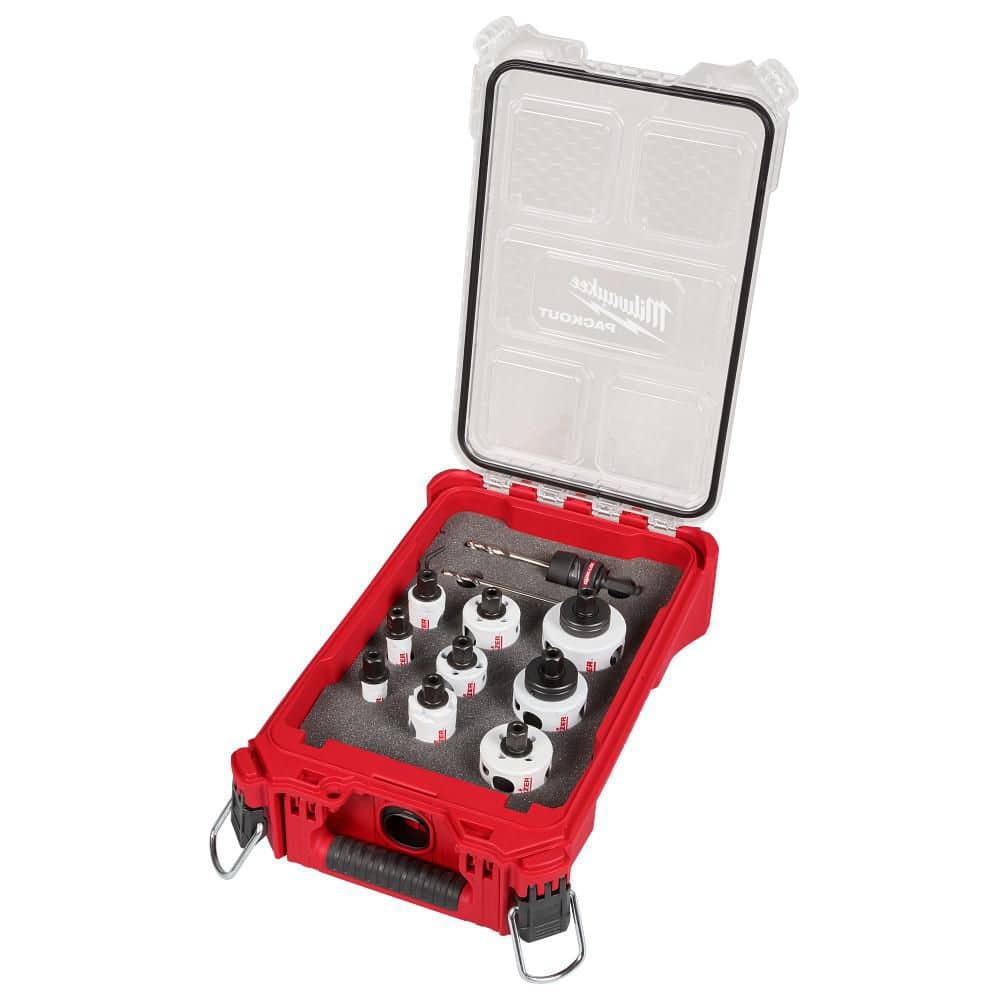 Milwaukee Hole Dozer Bi-Metal Hole Saw PACKOUT Kit (12-Piece) with QUIK-LOK Arbor System