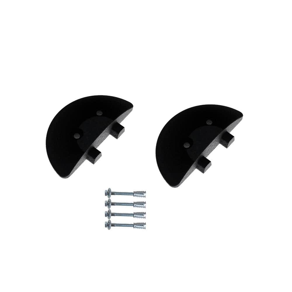 PLASTICADE 12 in. x 7 in. x 2.5 in. Speed Bump End Cap for Concrete (2-Pack)