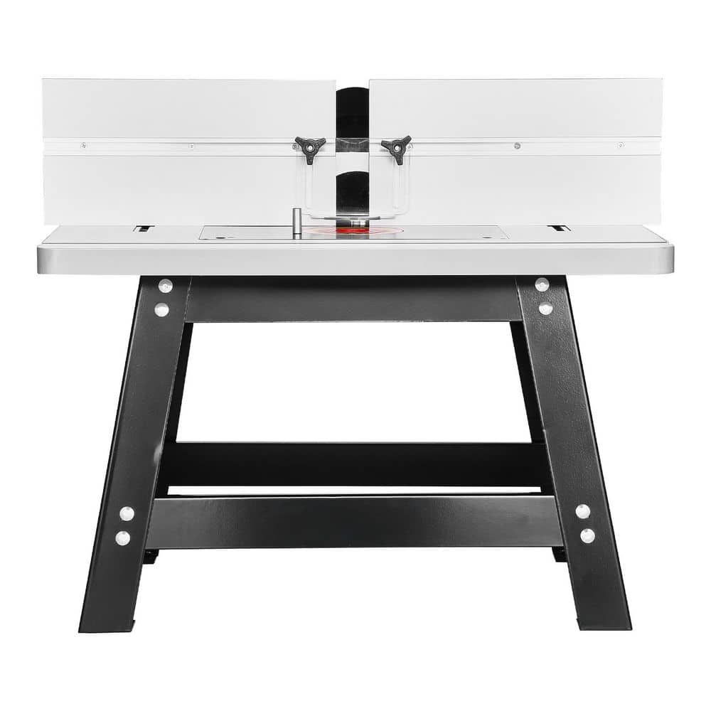 SKYSHALO Benchtop Router Table 24 in. x 15. 7 in. Bench Top Routing Table with Adjustable Fence MDF 2-1/2in. Dust Collection Port