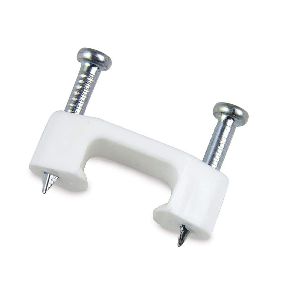 GARDNER BENDER 1/2 in. White Plastic Masonry Staples for UF Cables (25-Pack)